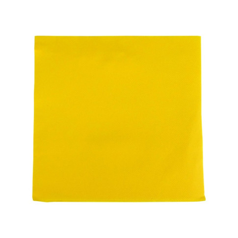 Serviette micropoint jaune 2 plis  380x380mm
