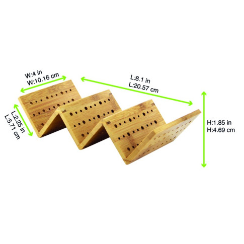 Support bambou pour tacos 217x100mm H47mm