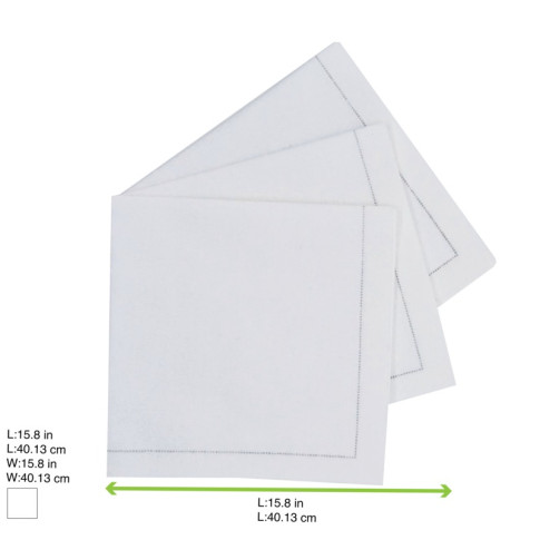 Serviette de table coton blanc  400x395mm