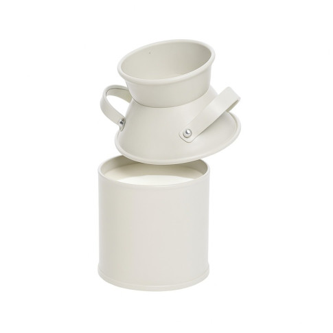 Pot à lait en métal couleur ivoire   H100mm 125ml