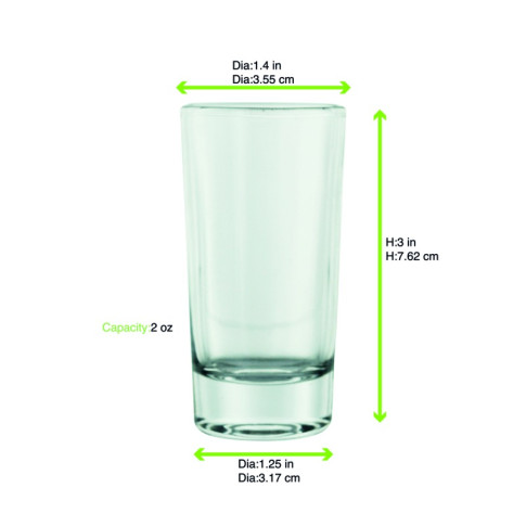 Verre à shot cylindrique   H75mm 60ml