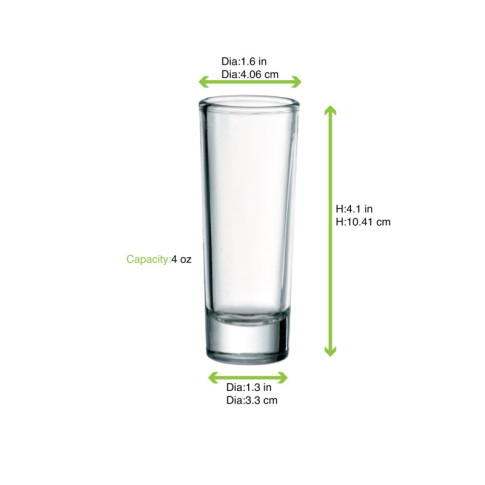 Verre à shot cylindrique   H104mm 60ml