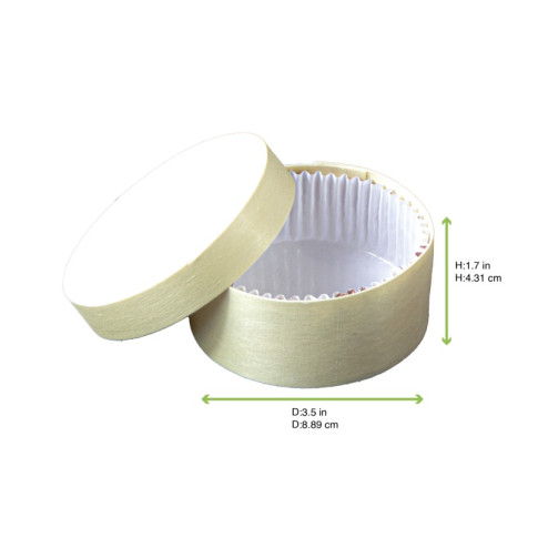 Boîte ronde bois FSC mix + papier ing - cuisson four  H42mm 200ml