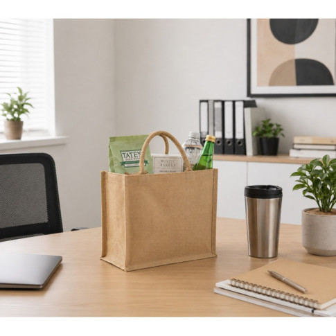 Sac cabas en jute brun 320x200mm H250mm