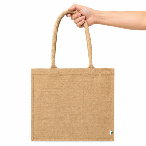 Sac cabas en jute brun  380x330mm H380mm