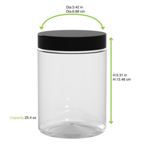 Bocal Bokotwist en plastique PET réutilisable  H135mm 750ml
