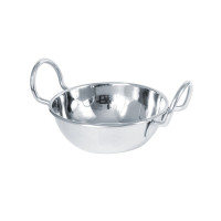 Plat inox Balti avec poignées    250ml