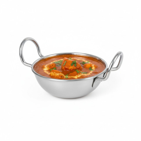 Plat inox Balti avec poignées    250ml