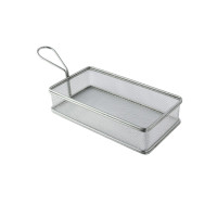 Grand panier friteuse métal rectangulaire 220x120mm H35mm
