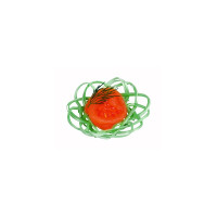 Panier en bambou tressé en forme de fleur "Akita"  H25mm