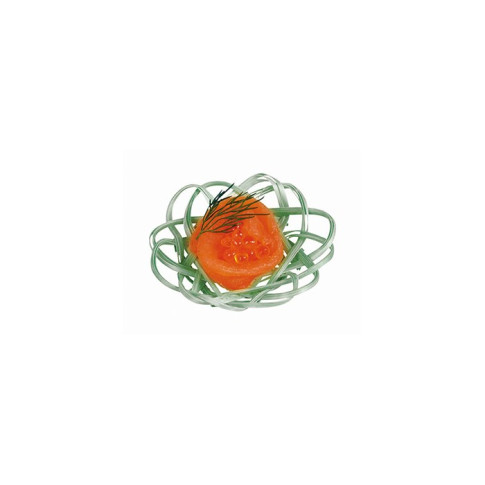 Panier en bambou tressé en forme de fleur "Akita"  H25mm