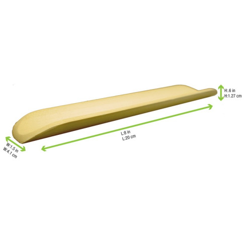 Support bambou Amagi, quart de tige longue et arrondie 200x35mm H15mm