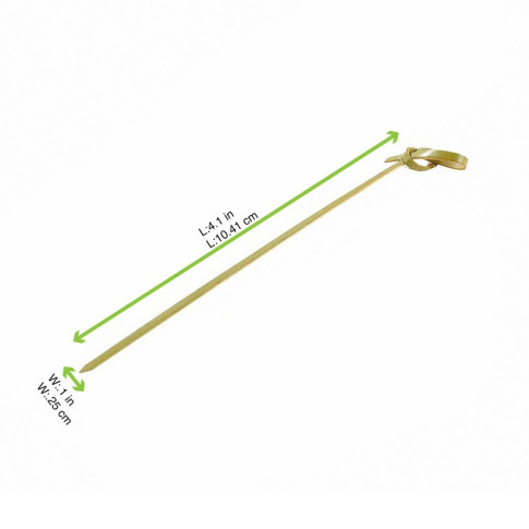 Pique bambou Noshi avec extrémités en pointe et en boucle  H105mm