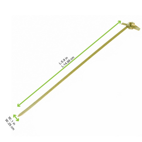 Pique bambou Noshi avec extrémités en pointe et en boucle  H150mm