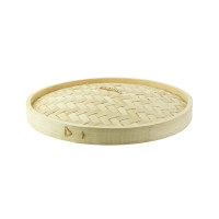 Couvercle plat en bambou tréssé  H50mm