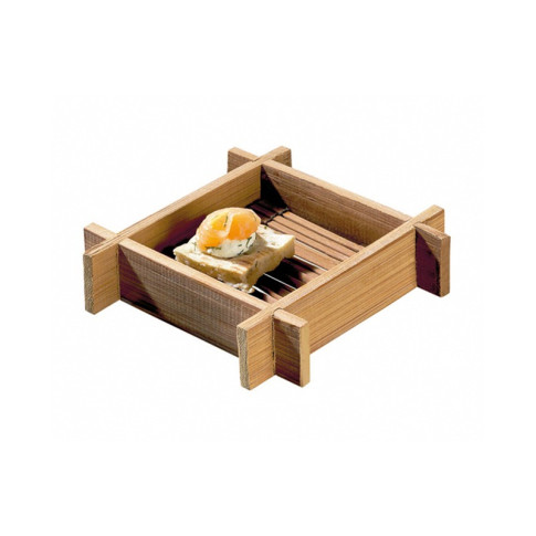 Mini plateau bambou carré "Hanako"  120x120mm H24mm