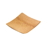 Mini assiette bambou carrée lisse "Krabi"  60x60mm