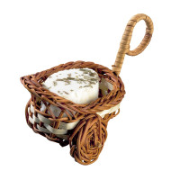 Mini brouette osier avec anse  60x55mm H35mm