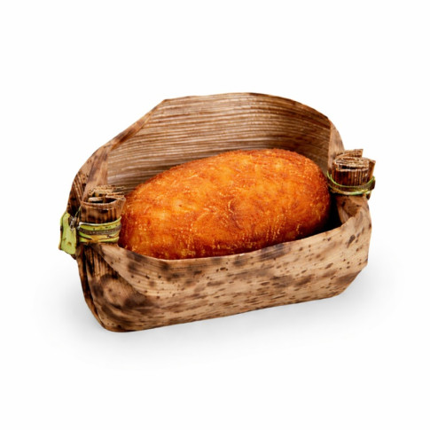 Panier ovale en feuille de bambou "Mito" 70x20mm H20mm 44ml