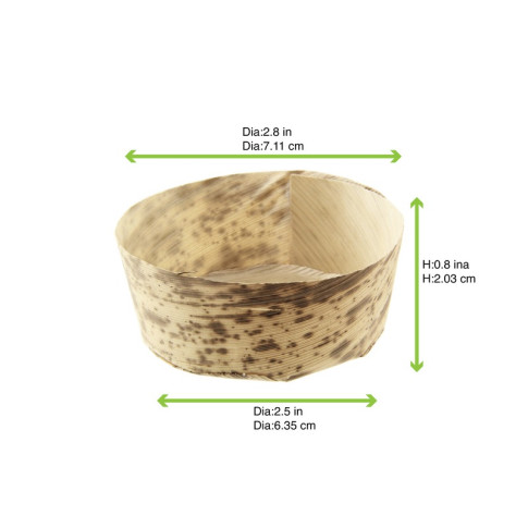 Panier rond en feuille de bambou Anno  H29mm 80ml