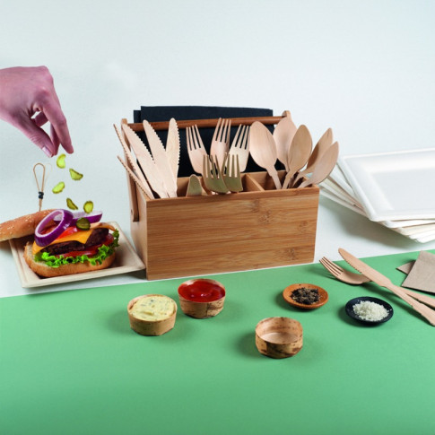 Mini assiette ronde bambou "Ping"   H10mm