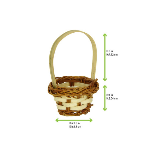 Mini panier osier bicolore "Rai"