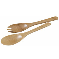 Set de 2 couverts à service bambou   H250mm