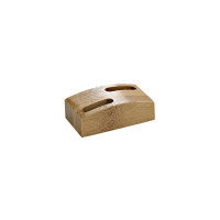 Mini socle bambou pour 2 pics "Shani"  60x35mm H20mm