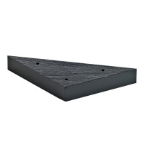 Mini support en bambou noir forme triangle pour 3 piques 140x80mm H20mm