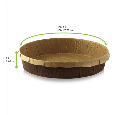 Moule de cuisson papier kraft rond   H35mm