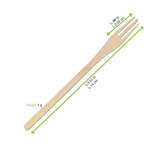 Fourchette bambou "Trident"  H140mm