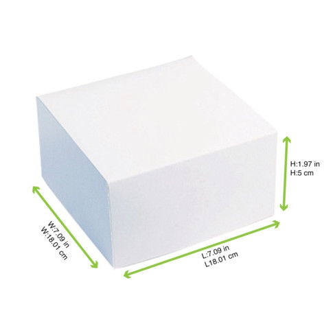 Boîte pâtissière carton blanche 180x180mm H50mm