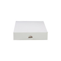 Boîte pâtissière carton blanche 200x200mm H50mm