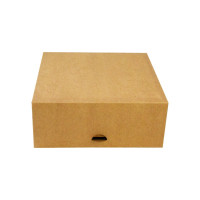 Boite pâtissière carton kraft brun  200x200mm H80mm