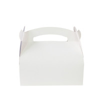 Boîte pâtissière carton blanche avec anse 180x100mm H115mm