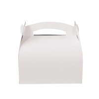 Boîte pâtissière carton blanche avec anse 180x160mm H168mm