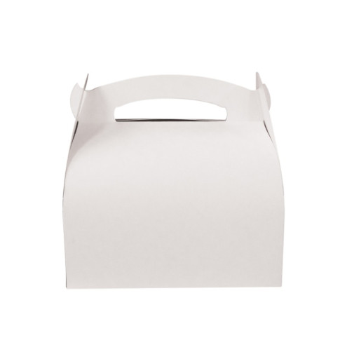 Boîte pâtissière carton blanche avec anse 180x160mm H168mm