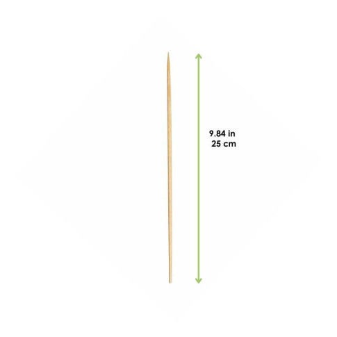 Brochette bois ronde   H250mm