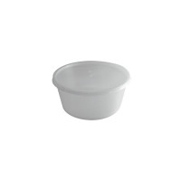 Boite plastique PP ronde transparente avec couvercle  H102mm 3000ml