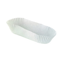 Caissette papier de cuisson ovale blanche ingraissable  105x40mm H25mm