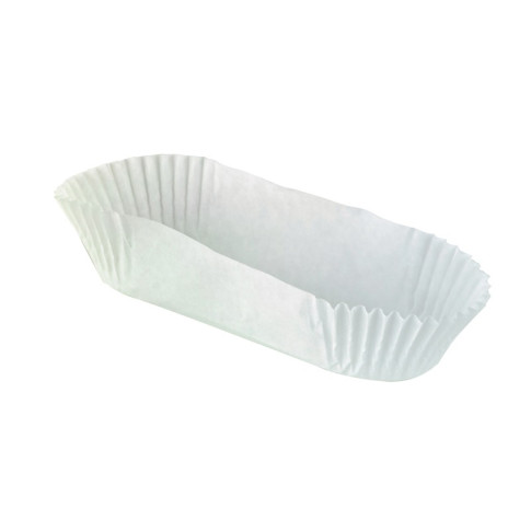 Caissette papier de cuisson ovale blanche ingraissable  105x40mm H25mm