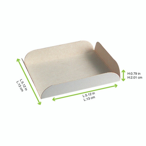 Carré rainé carton blanc  170x170mm H10mm