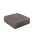 Carré rainé carton décor bois double face+Couv. PET  203,2x203,2mm H63,5mm