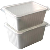Barquette plastique PP micro-ondable 192x137mm H100mm 1800ml