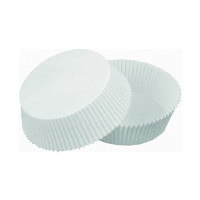 Caissette papier de cuisson ronde blanche ingraissable   H25mm