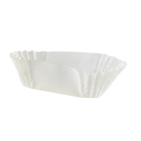 Caissette papier ovale blanche 60x17mm H15mm