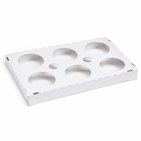 Plateau cuisson papier 6 alvéoles 287x192mm H30mm