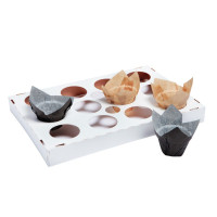 Plateau cuisson papier 12 alvéoles 287x192mm H30mm