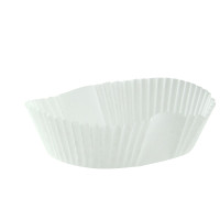 Caissette papier de cuisson ovale blanche siliconée  145x115mm H35mm