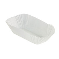 Caissette papier de cuisson ovale blanche siliconée 100x50mm H35mm